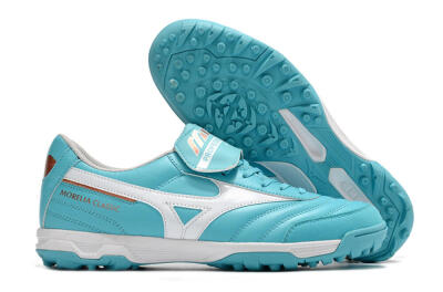 Mizuno Morelia Sala Classic TF Low-Tops Soccer Shoes - Blue/White