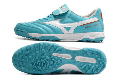 Mizuno Morelia Sala Classic TF Low-Tops Soccer Shoes - Blue/White