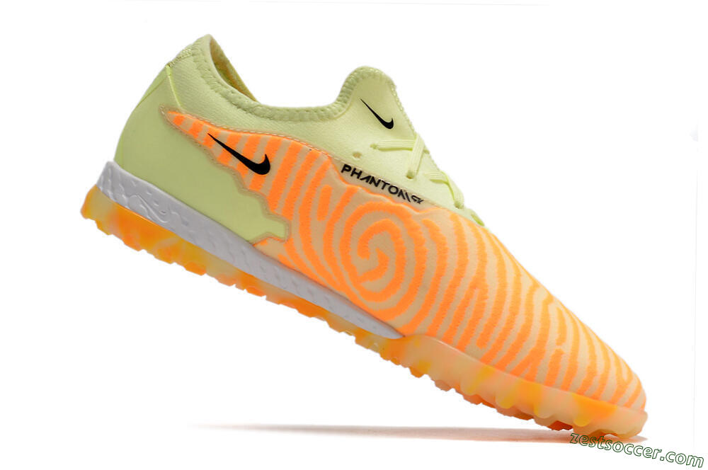 Nike React Phantom GX Pro TF Low-Tops Soccer Shoes - Orange/Green 4