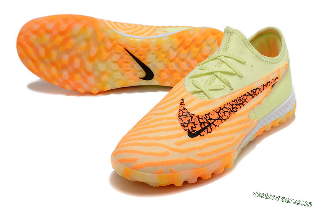 Nike React Phantom GX Pro TF Low-Tops Soccer Shoes - Orange/Green 3