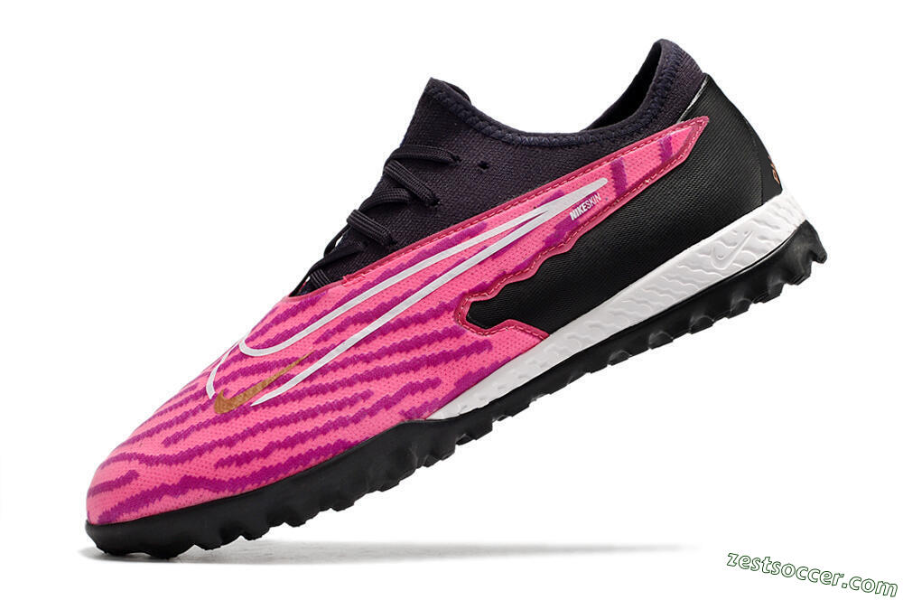 Nike React Phantom GX Pro TF Low-Tops Soccer Shoes - Pink/White/Black 5