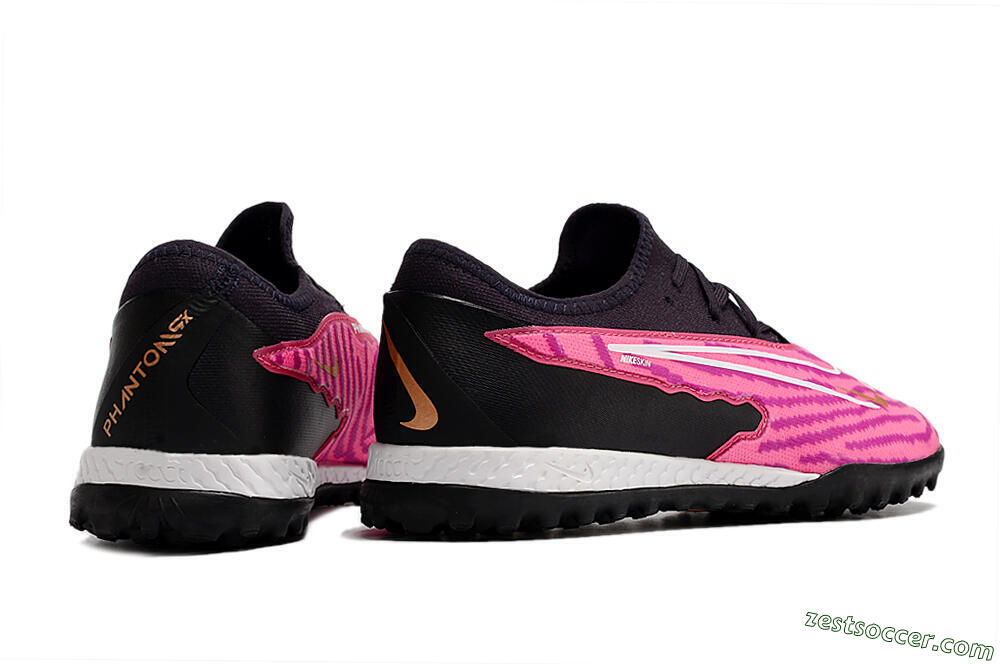 Nike React Phantom GX Pro TF Low-Tops Soccer Shoes - Pink/White/Black 6