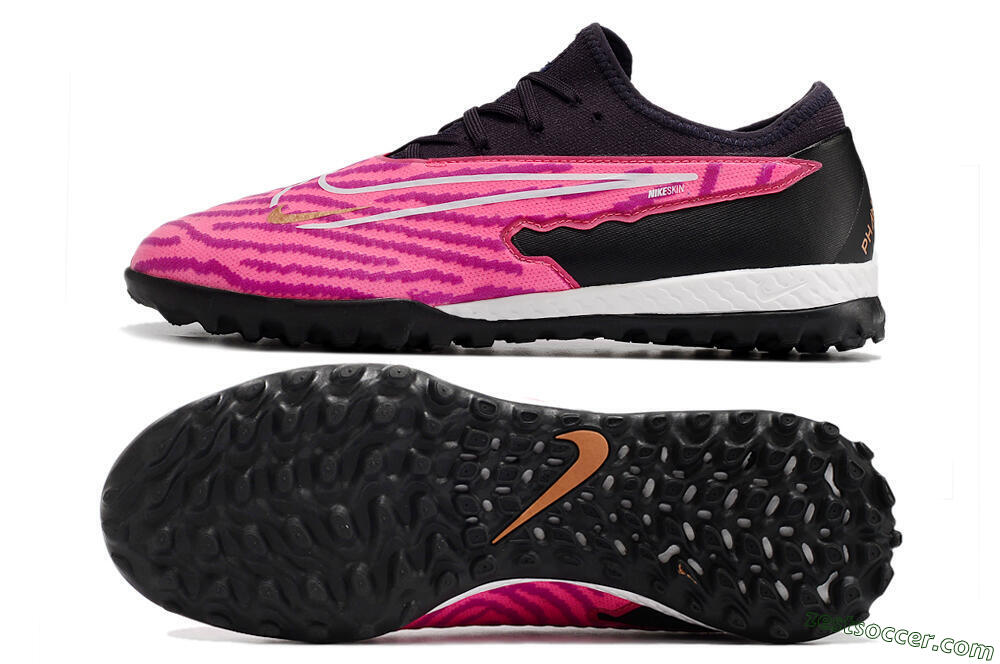 Nike React Phantom GX Pro TF Low-Tops Soccer Shoes - Pink/White/Black 1