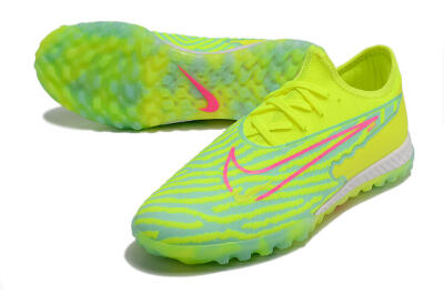 Nike React Phantom GX Pro TF Low-Tops Soccer Shoes - Green/Pink