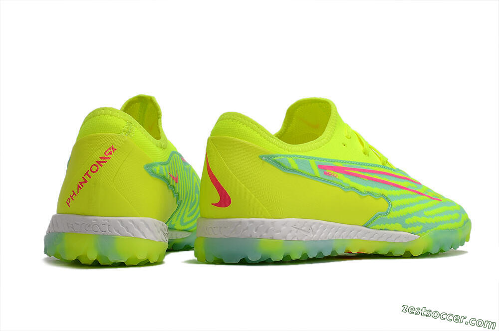 Nike React Phantom GX Pro TF Low-Tops Soccer Shoes - Green/Pink 6