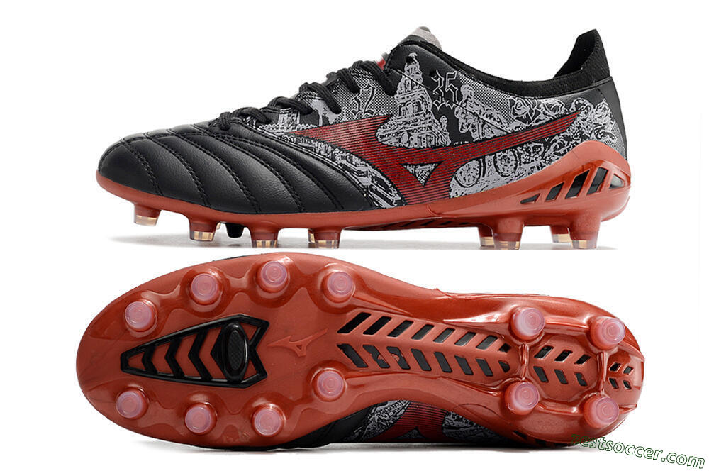 Mizuno Morelia Neo 3 Japan FG Low-Tops Soccer Cleats - Black/White/Red 1