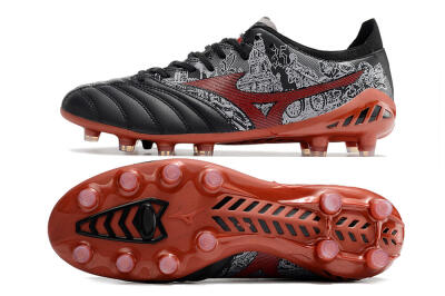 Mizuno Morelia Neo 3 Japan FG Low-Tops Soccer Cleats - Black/White/Red