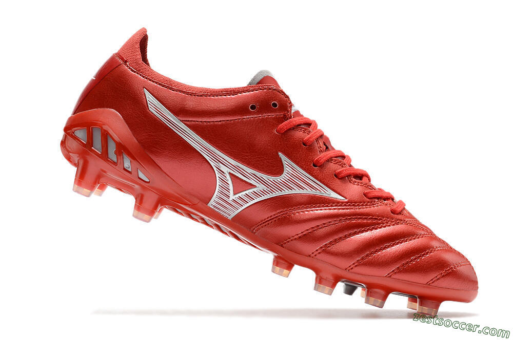 Mizuno Morelia Neo 3 Japan FG Low-Tops Soccer Cleats - Red/White 4