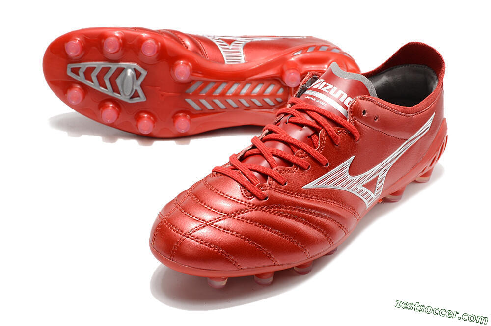 Mizuno Morelia Neo 3 Japan FG Low-Tops Soccer Cleats - Red/White 3