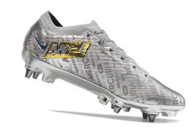 Nike Air Zoom Mercurial Vapor 15 Elite SG Low-Tops Soccer Cleats - Silver/Gold