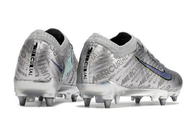 Nike Air Zoom Mercurial Vapor 15 Elite SG Low-Tops Soccer Cleats - Silver/Gold