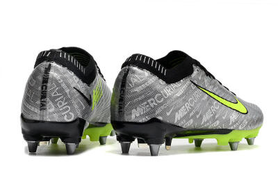 Nike Air Zoom Mercurial Vapor 15 Elite SG Low-Tops Soccer Cleats - Silver/Green/Black