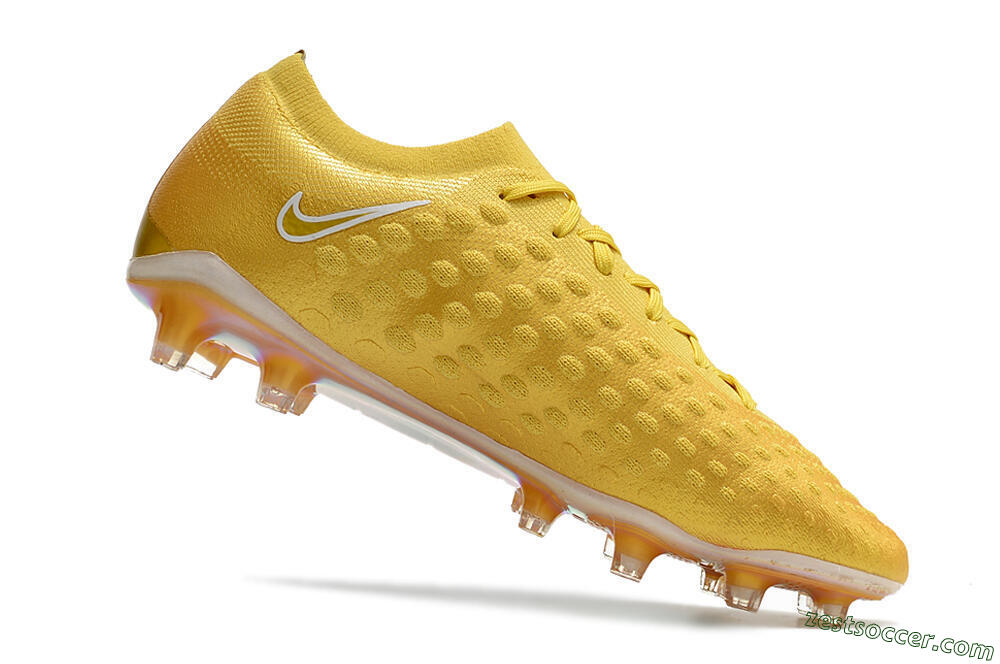 Nike Phantom Ultra Venom FG Low-Tops Soccer Cleats - Gold/White 4