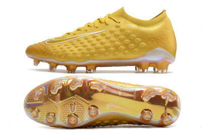 Nike Phantom Ultra Venom FG Low-Tops Soccer Cleats - Gold/White