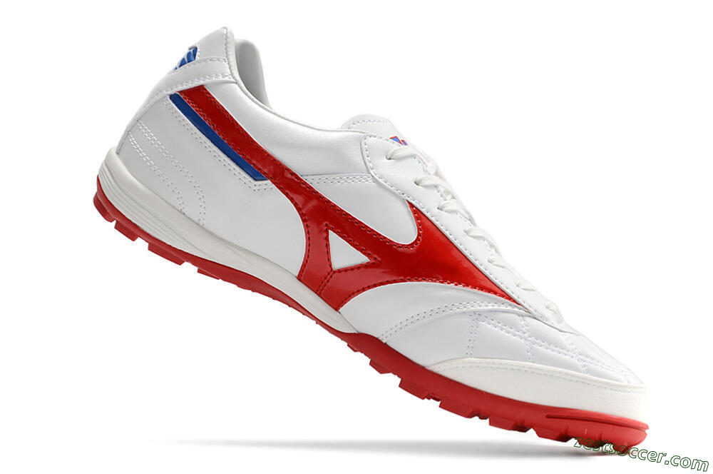 Mizuno Morelia Sala Japn TF Low-Tops Soccer Shoes - White/Red 5