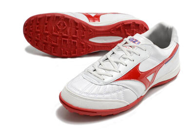Mizuno Morelia Sala Japn TF Low-Tops Soccer Shoes - White/Red