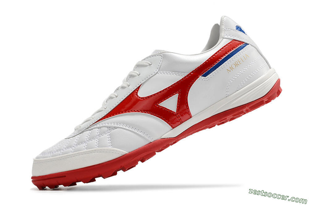 Mizuno Morelia Sala Japn TF Low-Tops Soccer Shoes - White/Red 6