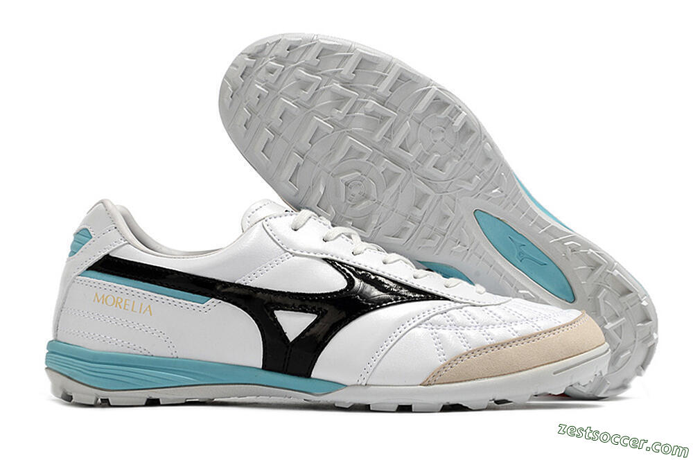 Mizuno Morelia Sala Japn TF Low-Tops Soccer Shoes - White/Black/Blue 0