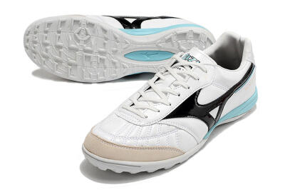 Mizuno Morelia Sala Japn TF Low-Tops Soccer Shoes - White/Black/Blue