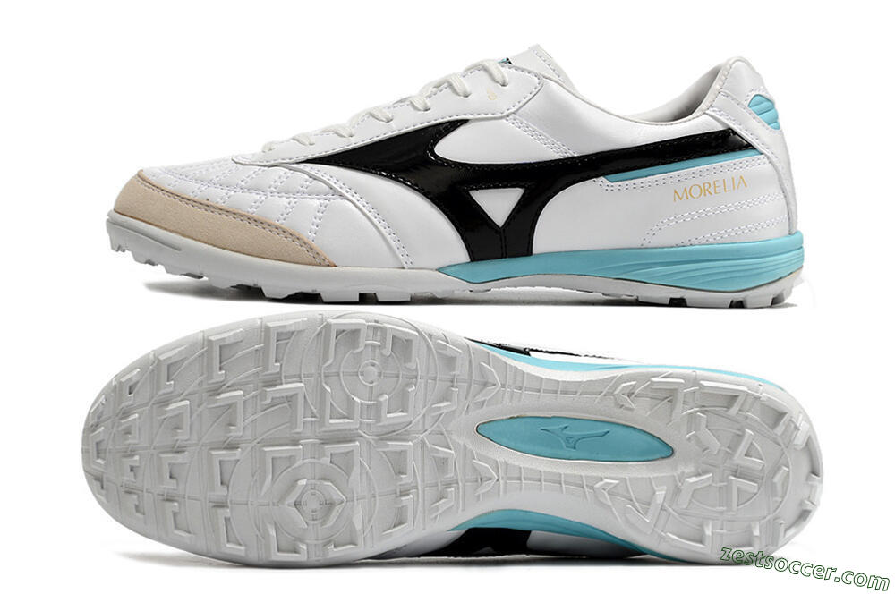 Mizuno Morelia Sala Japn TF Low-Tops Soccer Shoes - White/Black/Blue 1