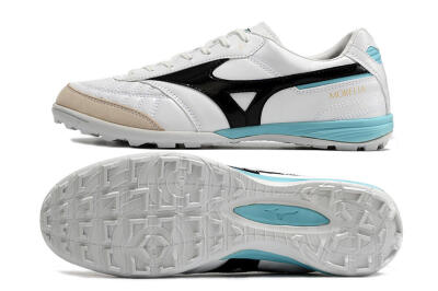 Mizuno Morelia Sala Japn TF Low-Tops Soccer Shoes - White/Black/Blue