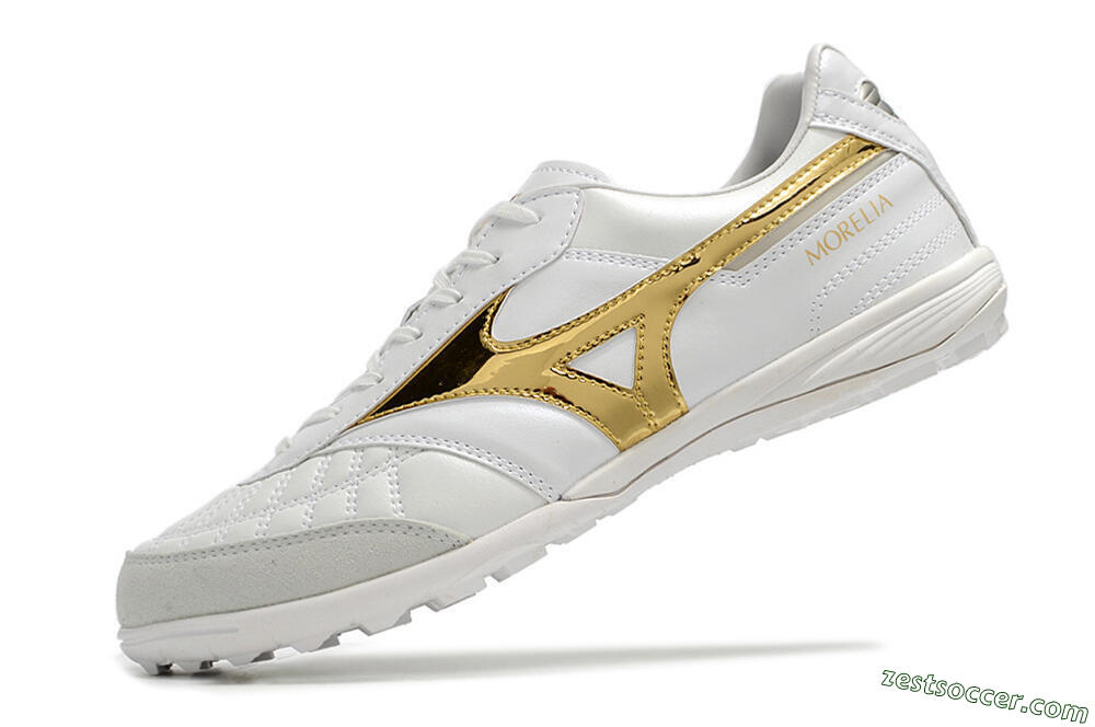 Mizuno Morelia Sala Japn TF Low-Tops Soccer Shoes - White/Gold 4