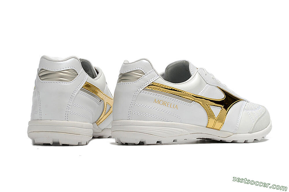 Mizuno Morelia Sala Japn TF Low-Tops Soccer Shoes - White/Gold 6