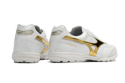 Mizuno Morelia Sala Japn TF Low-Tops Soccer Shoes - White/Gold