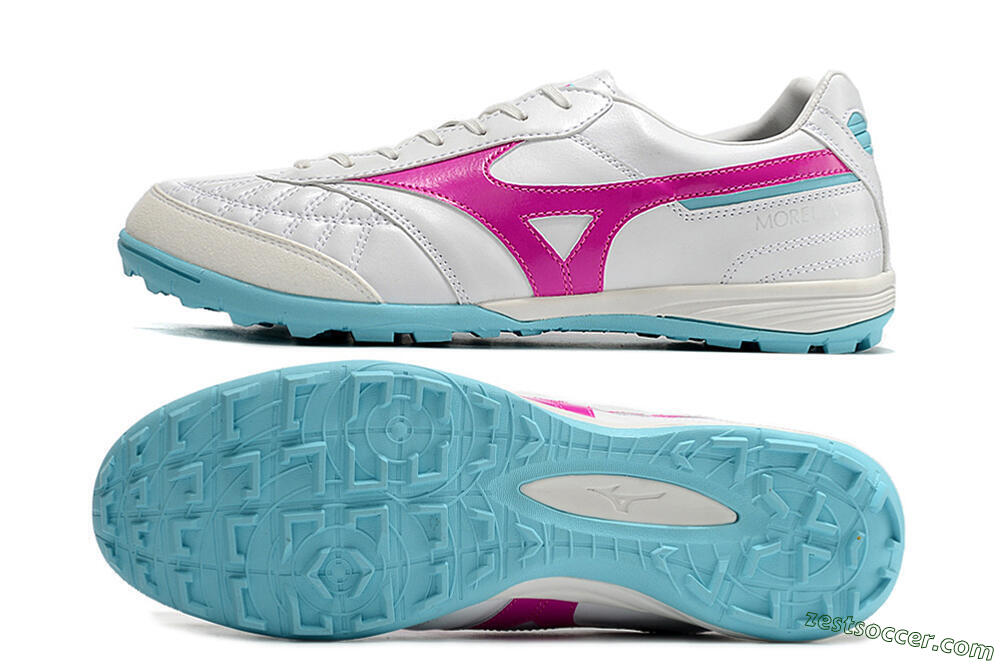 Mizuno Morelia Sala Japn TF Low-Tops Soccer Shoes - White/Red/Blue 1