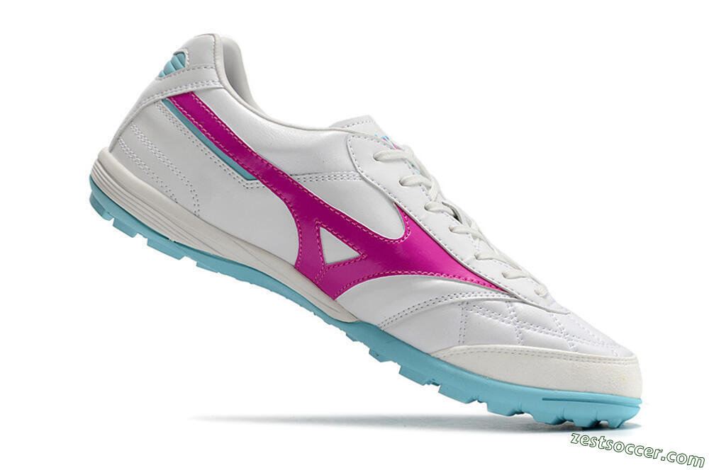 Mizuno Morelia Sala Japn TF Low-Tops Soccer Shoes - White/Red/Blue 4