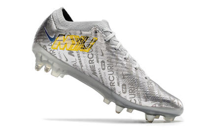 Nike Air Zoom Mercurial Vapor 15 Elite SG Low-Tops Soccer Cleats - Silver/Gold