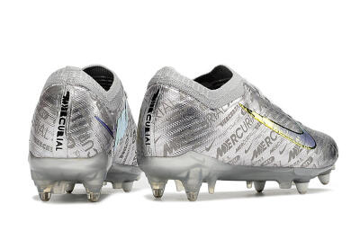 Nike Air Zoom Mercurial Vapor 15 Elite SG Low-Tops Soccer Cleats - Silver/Gold