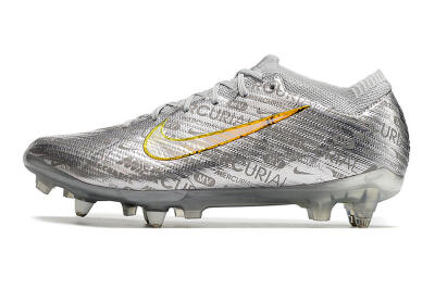 Nike Air Zoom Mercurial Vapor 15 Elite SG Low-Tops Soccer Cleats - Silver/Gold
