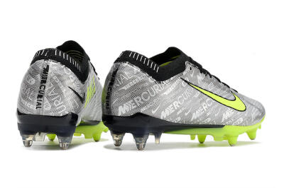 Nike Air Zoom Mercurial Vapor 15 Elite SG Low-Tops Soccer Cleats - Silver/Green/Black