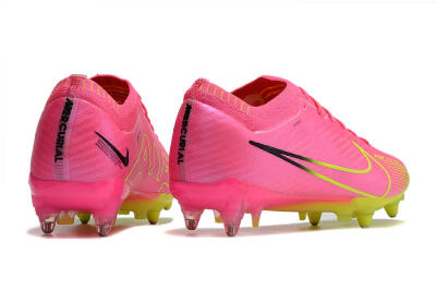 Nike Air Zoom Mercurial Vapor 15 Elite SG Low-Tops Soccer Cleats - Pink/Green/Black