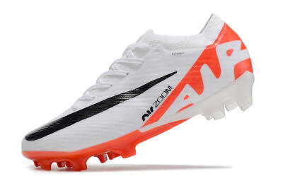 Nike Air Zoom Mercurial Vapor 15 Elite FG Low-Tops Soccer Cleats - White/Black/Red