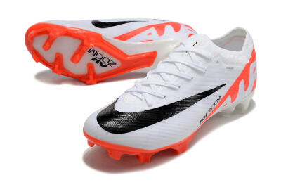 Nike Air Zoom Mercurial Vapor 15 Elite FG Low-Tops Soccer Cleats - White/Black/Red