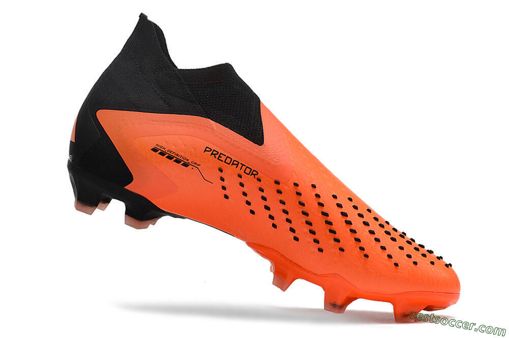 Adidas Predator Accuracy+ FG High-Tops Soccer Cleats - Orange/Black 4