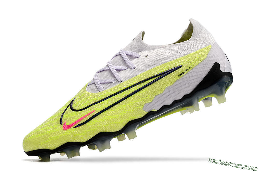 Nike Phantom GX Elite FG Low-Tops Soccer Cleats - White/Green/Black 5