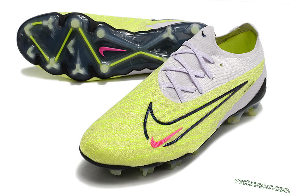 Nike Phantom GX Elite FG Low-Tops Soccer Cleats - White/Green/Black 3