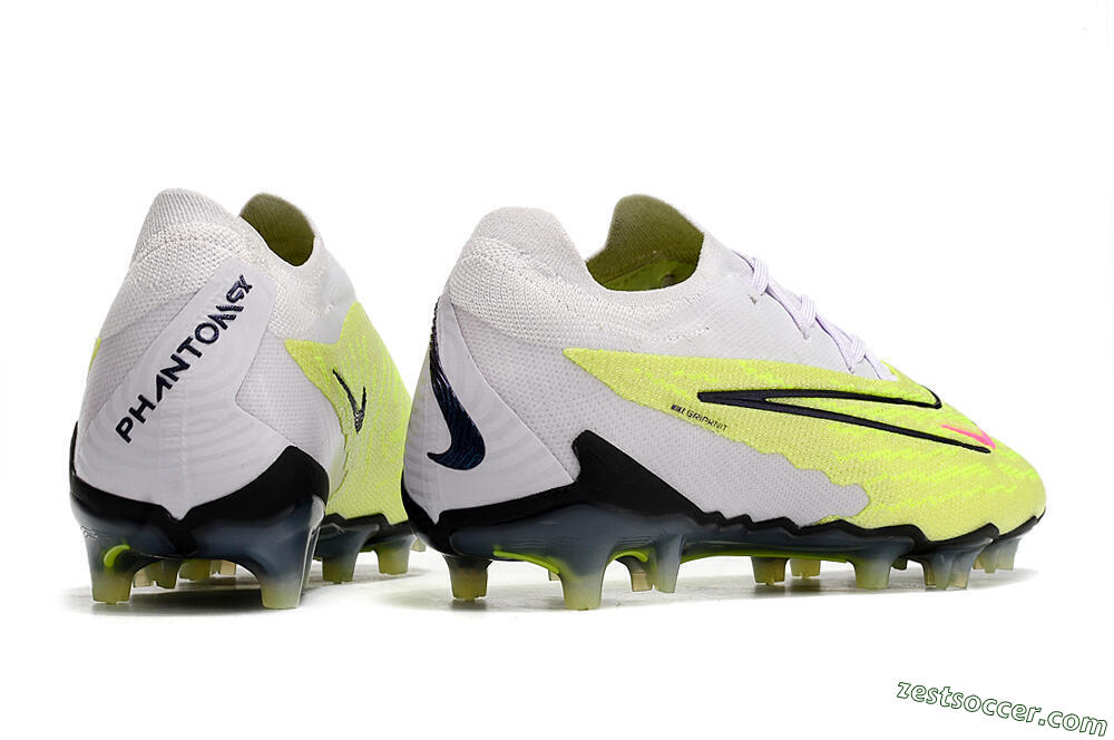 Nike Phantom GX Elite FG Low-Tops Soccer Cleats - White/Green/Black 6