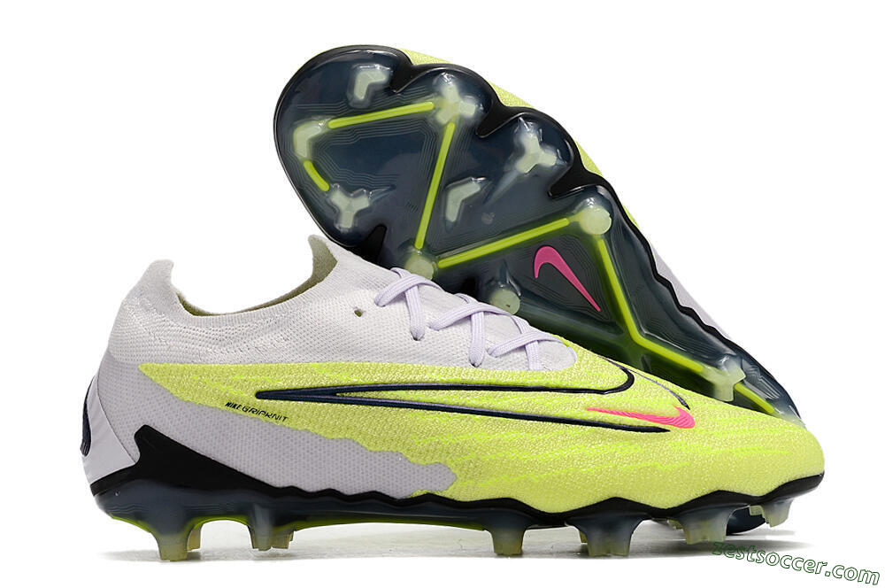 Nike Phantom GX Elite FG Low-Tops Soccer Cleats - White/Green/Black 0