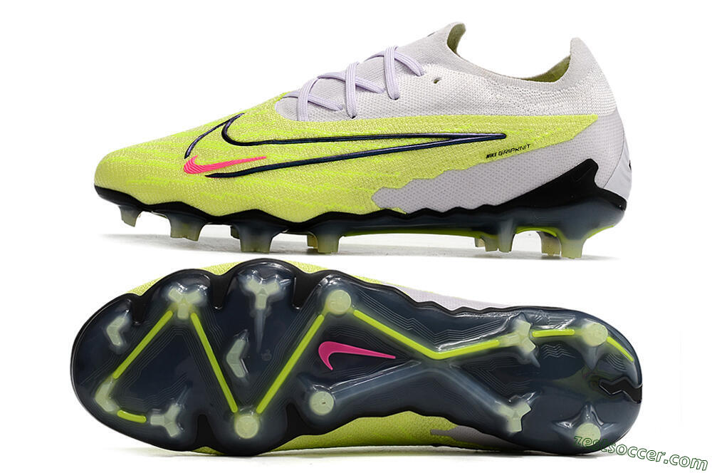 Nike Phantom GX Elite FG Low-Tops Soccer Cleats - White/Green/Black 1
