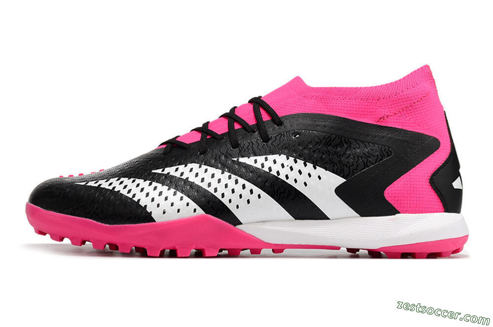 Adidas Predator Accuracy.1 TF High-Tops Soccer Cleats - Black/White/Pink 2