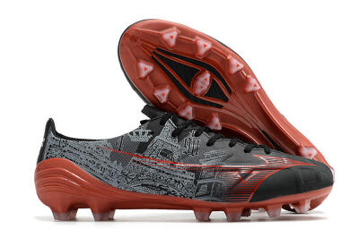 Mizuno Morelia Alpha an FG Low-Tops Soccer Cleats - Black/Red