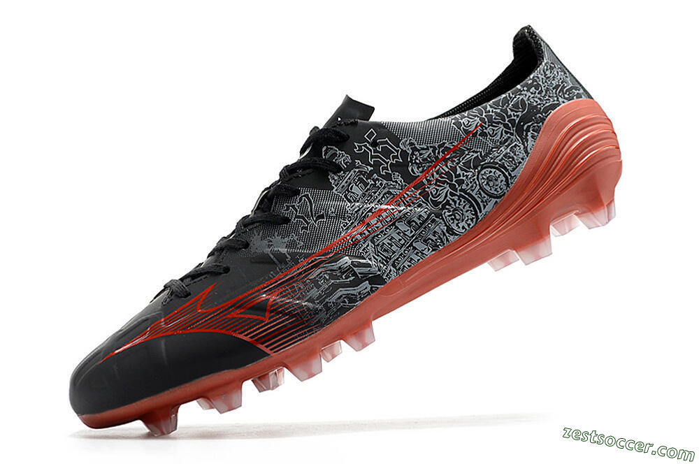 Mizuno Morelia Alpha an FG Low-Tops Soccer Cleats - Black/Red 5