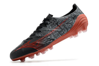 Mizuno Morelia Alpha an FG Low-Tops Soccer Cleats - Black/Red