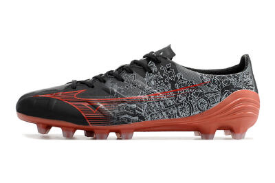 Mizuno Morelia Alpha an FG Low-Tops Soccer Cleats - Black/Red