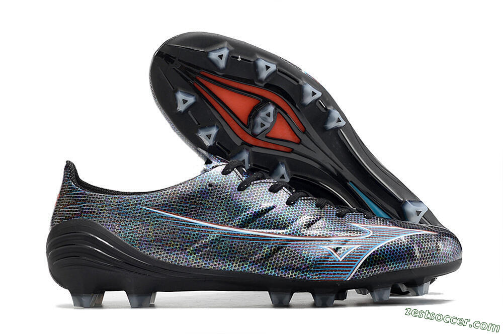 Mizuno Morelia Alpha an FG Low-Tops Soccer Cleats - Black/Blue 0