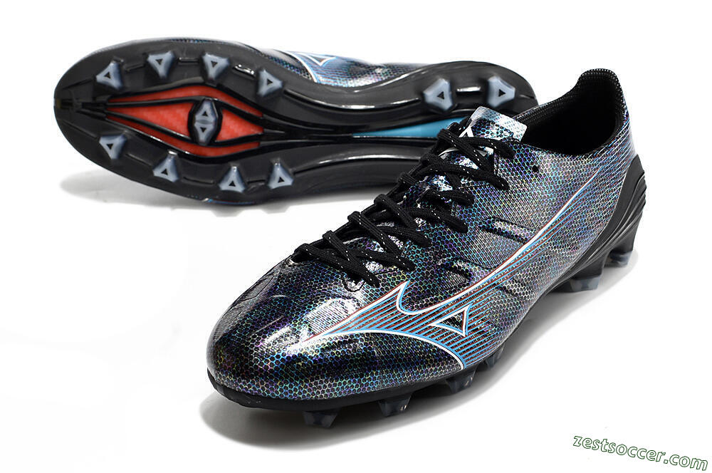 Mizuno Morelia Alpha an FG Low-Tops Soccer Cleats - Black/Blue 3